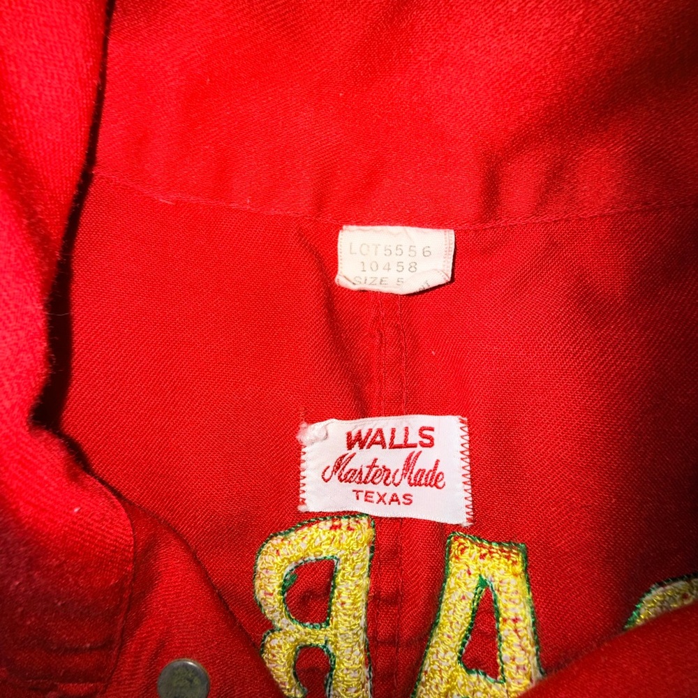 Walls Red Coveralls with Gold Shriners Embroidery - Picture 4 of 4